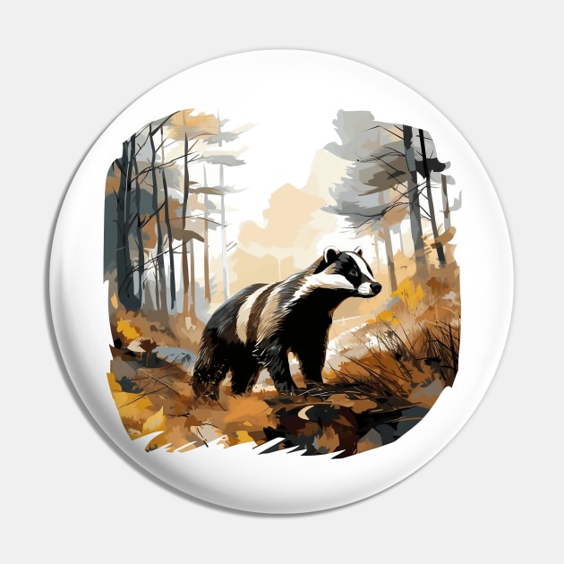 Badger Lover Pin by zooleisurelife