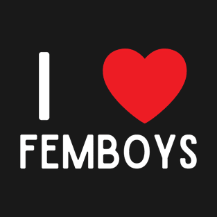 I Love Heart Femboys Yaoi Crossdressing Aesthetic T-Shirt