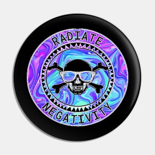 Negative Gothic Skull Pin