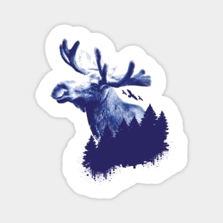 Moose Elk Nature Magnet