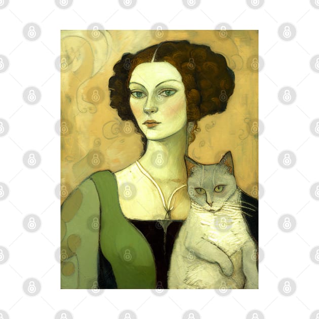 A woman with her cat by summer-sun-art