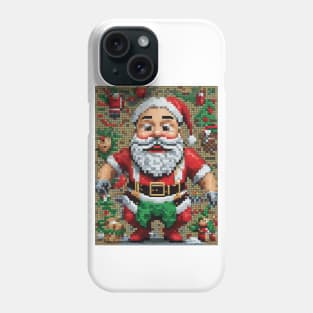 Pixel Frosty Santa: Merry Pixel Magic Phone Case