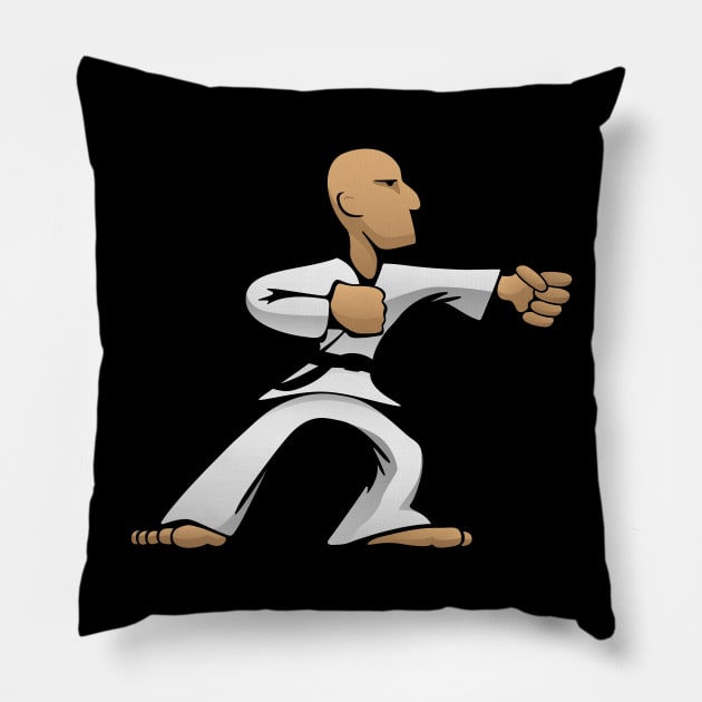 Cool Martial Arts Dude Pillow by hobrath