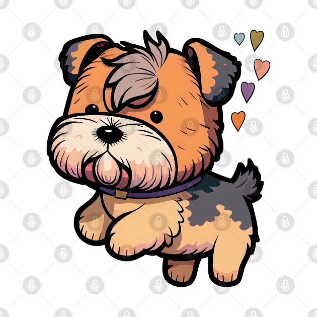 Cute Kawaii Airedale Terrier Puppy by designs4days