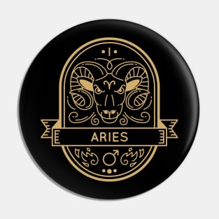 Aries Golden Sigil Pin