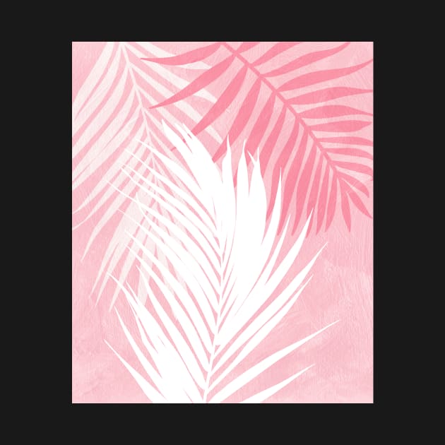 Palm Leaves In Pink by LittleBean