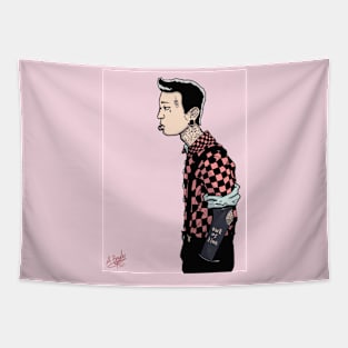 Punk Tattoo Skater Guy Tapestry