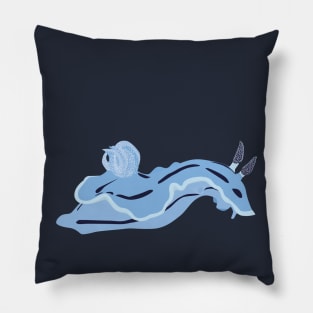 Blue nudibranch Pillow