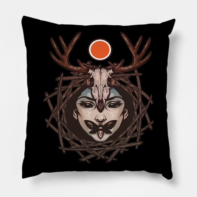 Tribal Woman Pillow by Mystıc Store