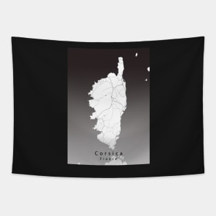 Corsica France Island Map Tapestry