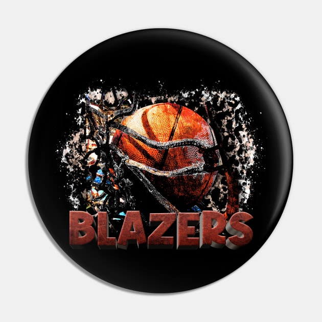 Classic Sports Blazers Proud Name Basketball Pin by Irwin Bradtke