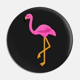 Pink Flamingo | Felt Look | Cherie's Art(c)2020 Pin