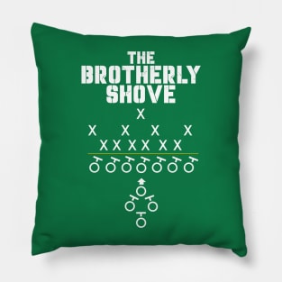 Brotherly Shove Philadelphia Green Pillow