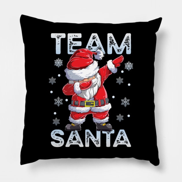 Team Santa Pajama Shirt Dabbing Claus Family Matching Gift Pillow by BioLite