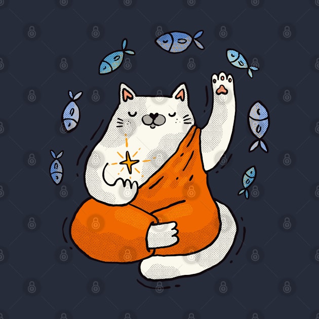 Meditative Cat by Tania Tania