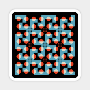 Retro Circles Mosaic Magnet