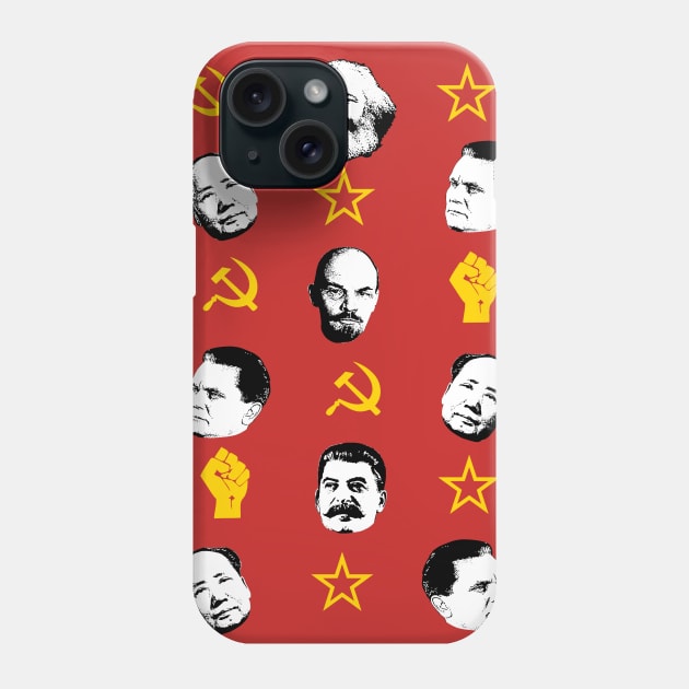 Communist Lider Pattern Phone Case by valentinahramov