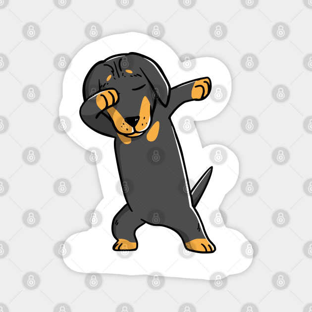dabbing dachshund