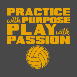 Practice With Purpose Play With Passion T-Shirt