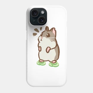 Cute Hamster Standing at the top of the cucumber Phone Case