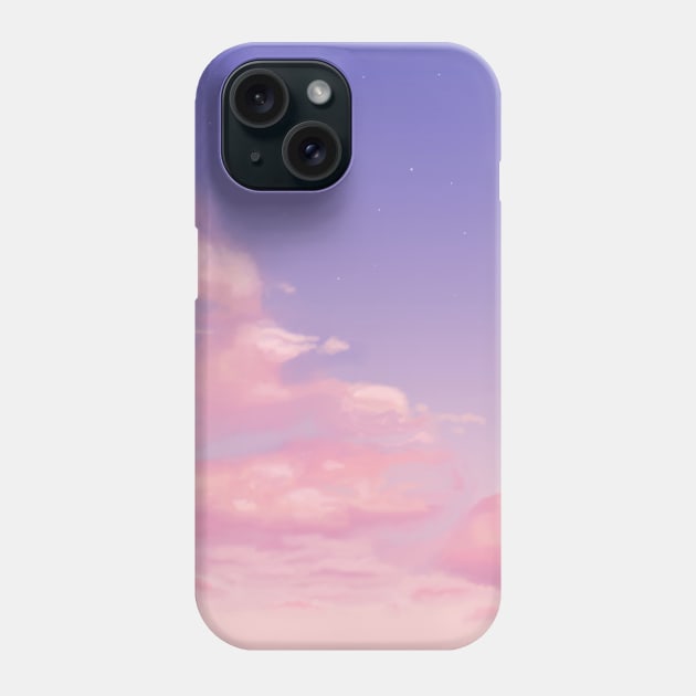 Sky Purple Aesthetic Lofi Phone Case by Trippycollage