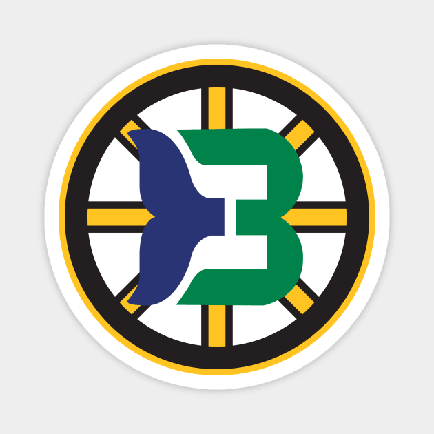 Bruins Hartford Logo Mashup Magnet by phneep