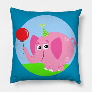 Happy Birthday elephant Pillow