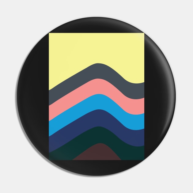 Retro Californian Waves Pin by ayeyokp