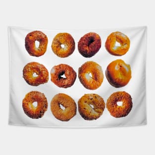 Vintage Bagels, Retro Bagels Lovers, Cute Bagel bread Lovers Tapestry