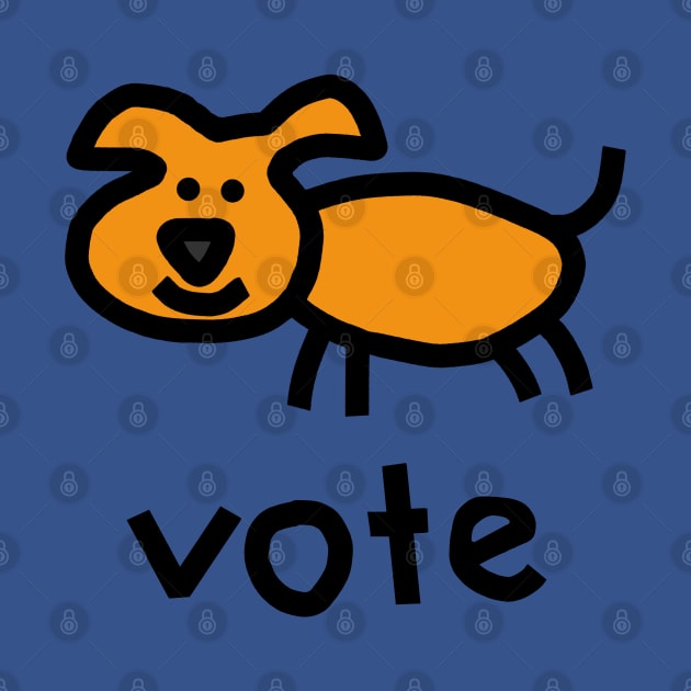 Vote Political Dog by ellenhenryart