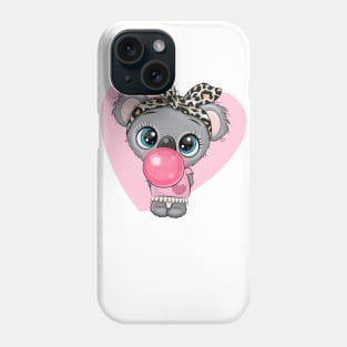 Cute koala and gum. Phone Case