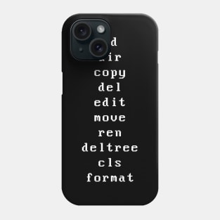 DOS commands Phone Case