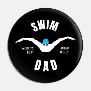 Worlds Best Swim Dad Swim Dad Gift Pin