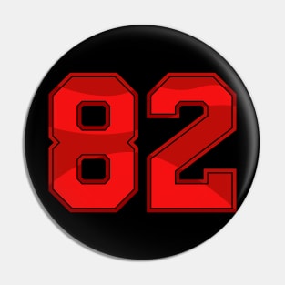 82 || Red | Sport number Pin