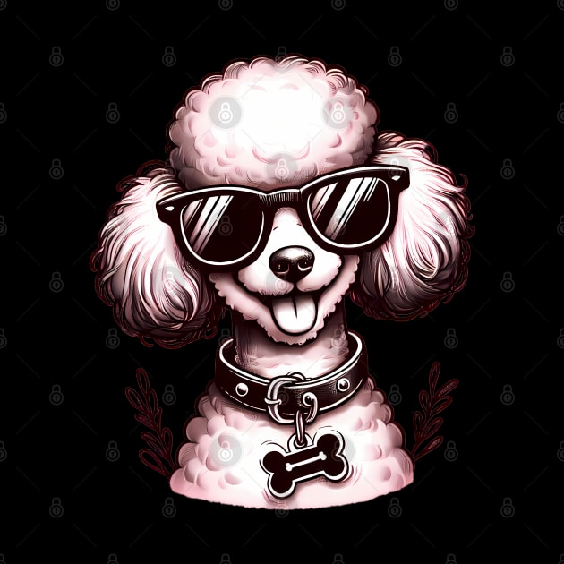 Funny Poodle with Sunglasses by CreativeSparkzz