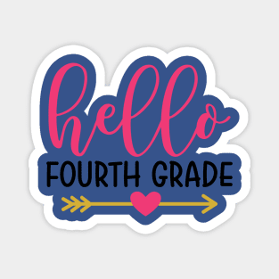 Hello Fourth Grade Kids Back to School Cute Magnet