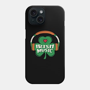 Irish Music Shamrock Headphones St. Patrick's Day Men Women Phone Case