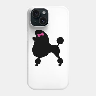 Black Show Poodle Phone Case