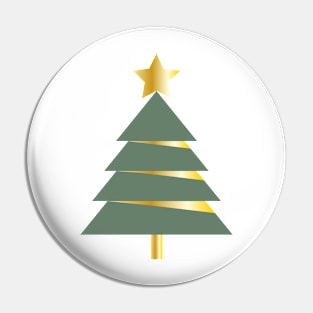 Pretty abstract golden Xmas tree Pin