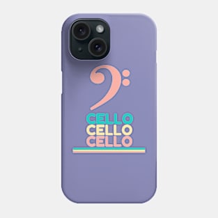 Cello Pink Bass Clef Phone Case