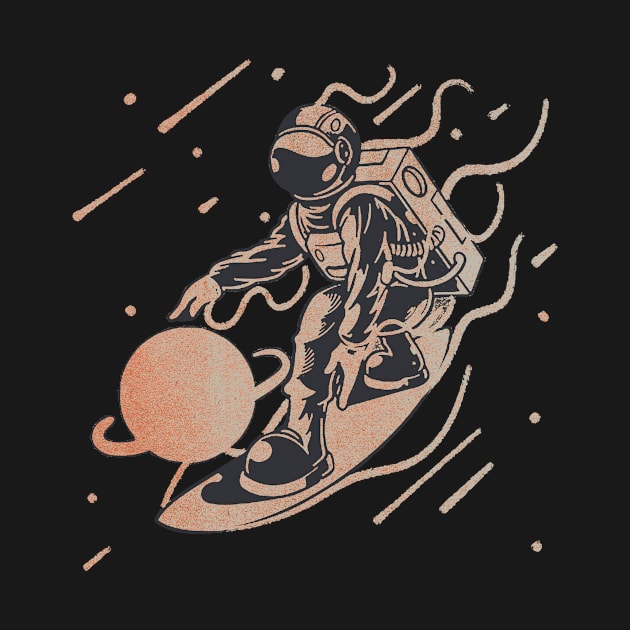 Astronaut Surfing by Deniso_PP