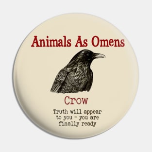 ANIMAL OMEN CROW Pin