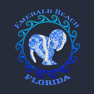 Emerald Beach Florida Vacation Tribal Manatees T-Shirt