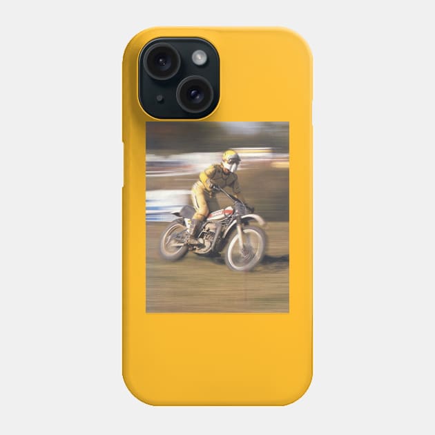 Vintage Motorcycle Racing Phone Case by TommySniderArt