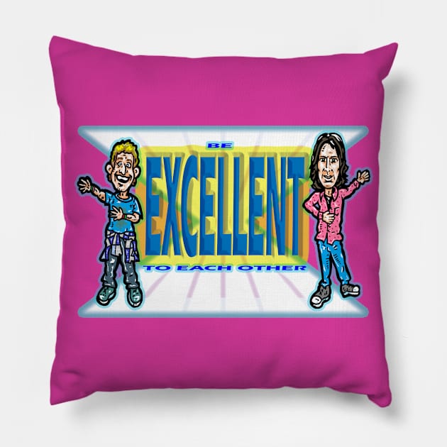 EXCELLENT DUDES! Pillow by beetoons