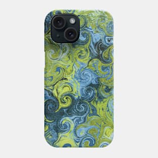 Blue Green Swirl Phone Case