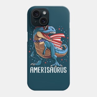 Amerisaurus T Rex Dinosaur 4th Of July Gift For Kids Boys Phone Case