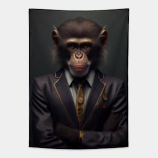 Adorable Wild Monkey In A Suit Animals Tapestry