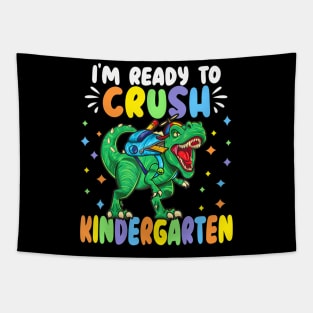 I M Ready To Crush Kindergarten Dinosaur Back To School Tapestry