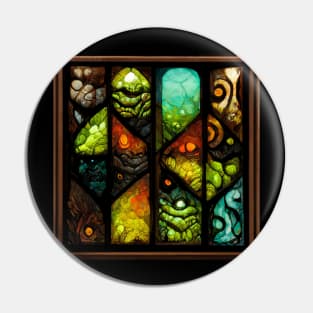 Orcish Stained Glass Pin